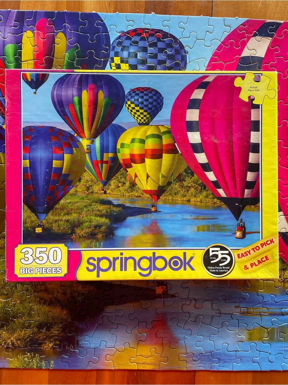 Springbok Hot Air Balloons 350-Piece Puzzle — Vibrant Multicolor Artwork